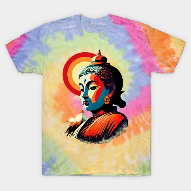 Buddha Lord in the Sun Retro Pop Art Style T-Shirt by BluedarkArt